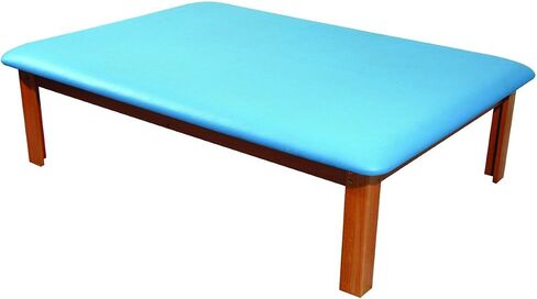 3B Scientific W15072DB Dark Blue Eucalyptus Wood Mat Platform Table, 72.5" Length x 53" Width x 20.5" Height in Kuwait