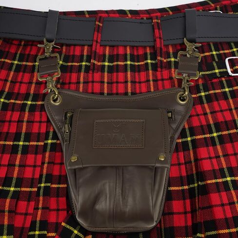 Men’s Utility Kilt Premium Leather Hanging Kilt Pocket, Sporran Kilt Accessory in Saudi Arabia