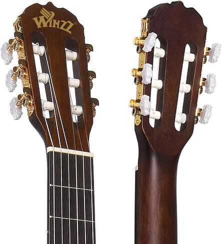 Winzz Classical Guitar 4/4 Adult Classical Guitar for Beginners 39 Inches Brown in Saudi Arabia