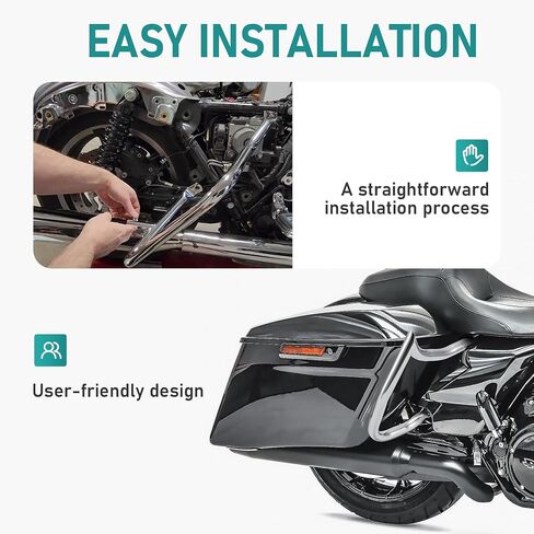 Mokitdora 1.25 "Touring الخلفية Bardlebag Bracket Bars متوافقة مع 2014 Harley Street Road Electra Road King Sharp ، Black in Saudi Arabia
