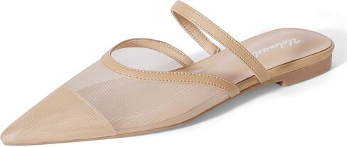 USIMAD Mesh Mule Flats for Women with Arch Support Pointed Toe Memory Foam Insole Casual Comfortable Shoes in Saudi Arabia