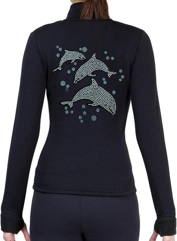 Figure Skating Polartec Polar Fleece Jacket with Rhinestones JR159 - Adult Sizes in Saudi Arabia