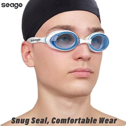 Seago 2 Pack Swimming Goggles Anti-Fog Anti-UV Silicone Swim Goggles Gener Gen in Saudi Arabia