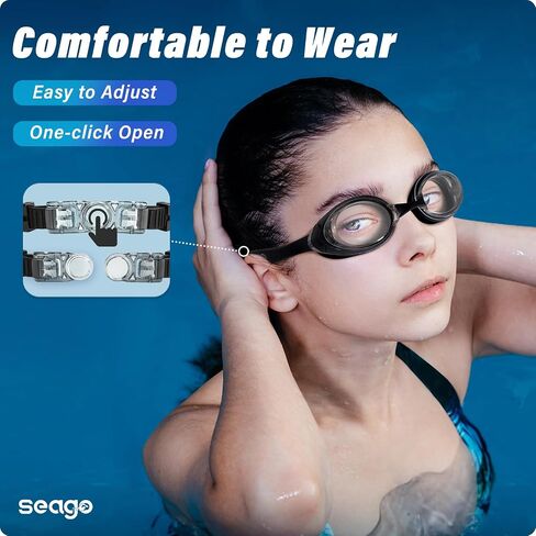 Seago 2 Pack Swimming Goggles Anti-Fog Anti-UV Silicone Swim Goggles Gener Gen in Saudi Arabia