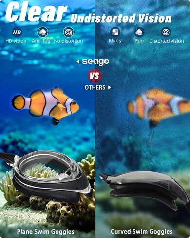 Seago 2 Pack Swimming Goggles Anti-Fog Anti-UV Silicone Swim Goggles Gener Gen in Saudi Arabia