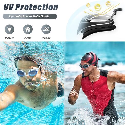 Seago 2 Pack Swimming Goggles Anti-Fog Anti-UV Silicone Swim Goggles Gener Gen in Saudi Arabia
