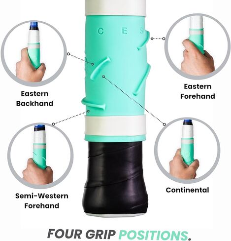 Gripsnake™ Tennis Grip Position Trainer – Improve Forehand, Backhand, Serve & Volleys | Essential Training Aid for Control, Power & Spin | Left- & Right-Handed Versions Available in Kuwait