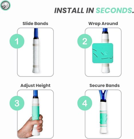 Gripsnake™ Tennis Grip Position Trainer – Improve Forehand, Backhand, Serve & Volleys | Essential Training Aid for Control, Power & Spin | Left- & Right-Handed Versions Available in Kuwait