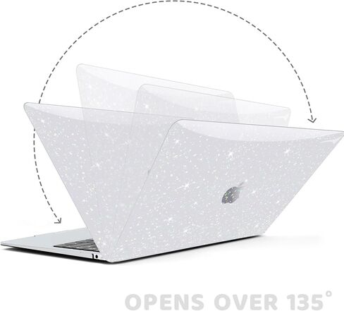 Anban Compatible with MacBook Air 13 inch Case 2021 2020 2019 2018 A2337 M1 A2179 A1932 Touch ID,Plastic Hard Shell Case for MacBook Air 13.3 inch+Keyboard Cover+Screen Protector,Shiny Luster Pearl in Kuwait