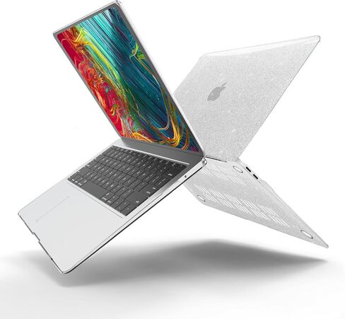 Anban Compatible with MacBook Air 13 inch Case 2021 2020 2019 2018 A2337 M1 A2179 A1932 Touch ID,Plastic Hard Shell Case for MacBook Air 13.3 inch+Keyboard Cover+Screen Protector,Shiny Luster Pearl in Kuwait