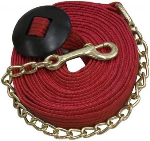 Showman 25 'Cotton Web Lunge Line W/Brass Chain (Black) in Kuwait