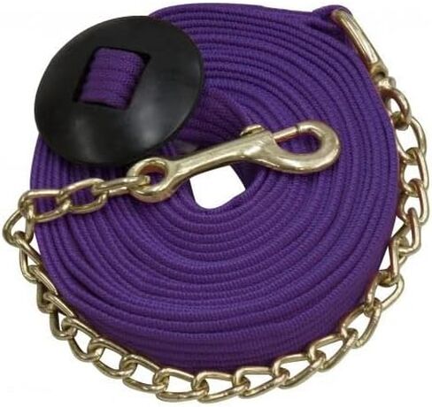 Showman 25 'Cotton Web Lunge Line W/Brass Chain (Black) in Kuwait