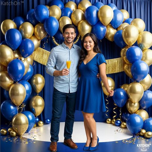 Katchon ، Silver Black and Gold Balloon Arch Kit - 85 PCS | ديكورات التخرج الأسود والذهبي 2025 | طقم قوس بالون غراد ، ديكورات التخرج 2025 | الخلفية الهامش للحفلة in Saudi Arabia