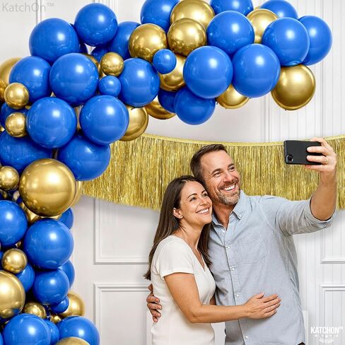 Katchon ، Silver Black and Gold Balloon Arch Kit - 85 PCS | ديكورات التخرج الأسود والذهبي 2025 | طقم قوس بالون غراد ، ديكورات التخرج 2025 | الخلفية الهامش للحفلة in Saudi Arabia