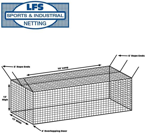 LFS BATTING CAGE NET - البيسبول والكرة اللينة المعاوضة للتدريب في الهواء الطلق | UV علاج ، مقاومة الطقس | Net فقط - لا يوجد إطار متضمن in Kuwait