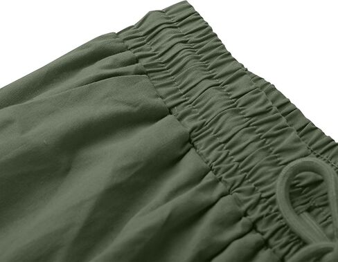 شورتات القطن للسيدات برمودا شورت الصيف عريض الساق غير الرسمية عالي الخصر السراويل القصيرة in Kuwait