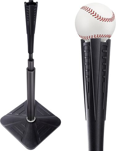 4-Prongs Ball Rest Batting Tee for Baseball and Softball， 23" to 44" Adjustable Baseball Tees for Hitting，Heave Duty Base Baseball Tee （No Included The Baseball） in Kuwait