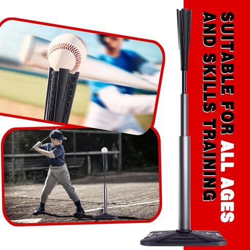 4-Prongs Ball Rest Batting Tee for Baseball and Softball， 23" to 44" Adjustable Baseball Tees for Hitting，Heave Duty Base Baseball Tee （No Included The Baseball） in Kuwait