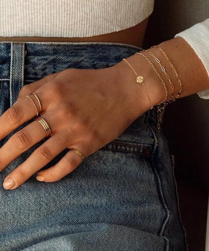 Ascona Dainty Gold Softball/Football/Basketball/Volleyball/Soccer Bracelets for Women Trendy,14K Gold Plated Charm Bracelet With Heart Cute Sport Accessories Jewelry for Friend Team Adjustable Birthday Christmas Gift in Kuwait