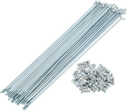 1 Set Universal Bicycle Spokes 12G 265mm Length Bike Wheel Spokes Nipple Silver Tone Carbon Steel Galvanized in Saudi Arabia