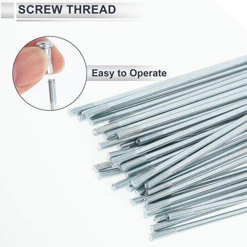 1 Set Universal Bicycle Spokes 12G 265mm Length Bike Wheel Spokes Nipple Silver Tone Carbon Steel Galvanized in Saudi Arabia