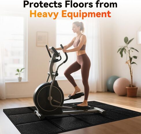 Treadmill Mat for Hardwood & Carpet Floors, 79 × 39.4, 71×31.5, Non-Slip Mat Under Treamills, 1/4 Thick, Floor Protection for Home Gym in Kuwait