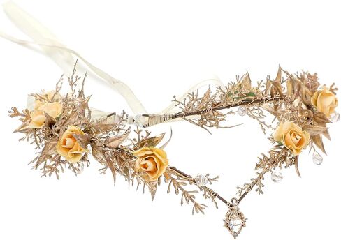 Mostory Woodland Flower Flower Flower Crown - Crowns Floral Elf for Fairy Cotume Women Renaissance Renfaire Cosplay التقاط الصور in Saudi Arabia