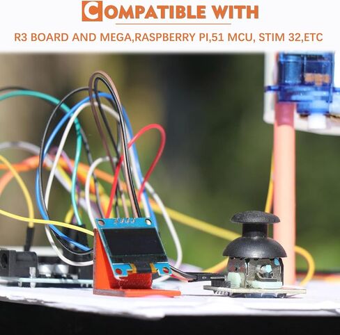 1.3 بوصة I2C IIC OLED MODULE 128X64 بكسل لوحة شاشة عرضية مصغرة ذاتيا لمشاريع Arduino Raspberry Pi مع الأسلاك (1Pack أبيض) in Kuwait