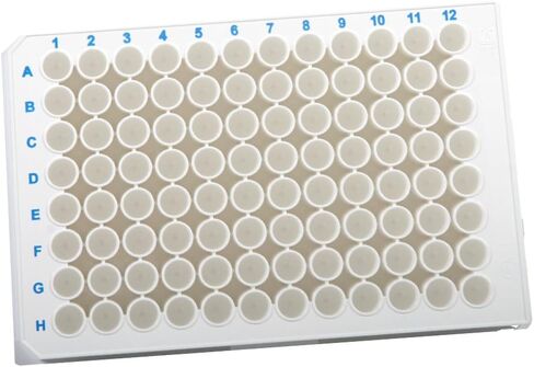 Corning 2485 Polystyrene Round 96 Well High Bind Low Volume Stripwell Microplate Without Lid, White (Case of 100) in Saudi Arabia