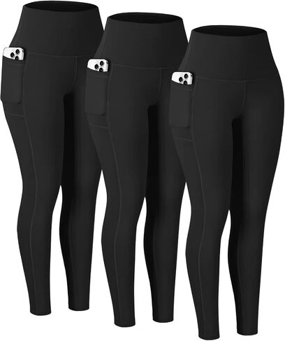 Diravo 5 Pack Workout Leggings for Women with Pockets - High Waisted Yoga Pants Women Tummy Control Gym Athletics Clothes in Saudi Arabia