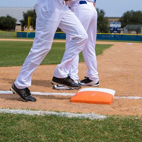 القاعدة الأولى للبطل Sports Pro Double - Piece One Piece Double Base - قاعدة سهلة التثبيت مع مرساة أرضية ، Orange in Saudi Arabia