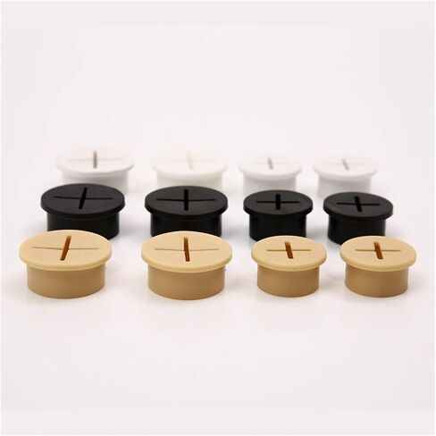 Grommet الكابلات المعدنية ، 20 قطعة مرنة كبل كابل الحبل الحلقات الحلقات المطاطية لجدول سطح المكتب غطاء وحدة تحكم التلفزيون وغطاء ثقب الأثاث (أسود ، 25 ملم) in Kuwait