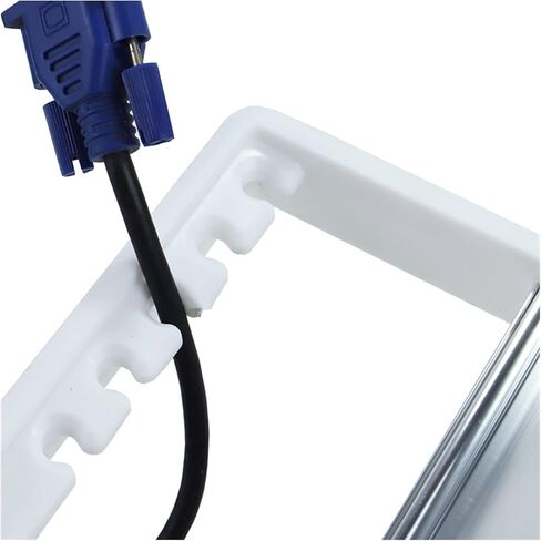 Metal Cable Grommet, Alloy Desk Cable Grommet Rectangular Threading Box with Wire Clip Holder Table Outlet Line Hole Cover Office Furniture Hardware in Saudi Arabia