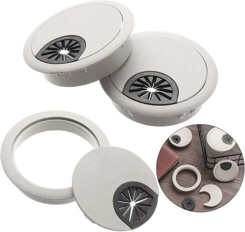Grommet الكابلات المعدنية ، 6pcs مستدير كمبيوتر كمبيوتر Desk Desk Grommet Hole Cover Cover Cover in Saudi Arabia