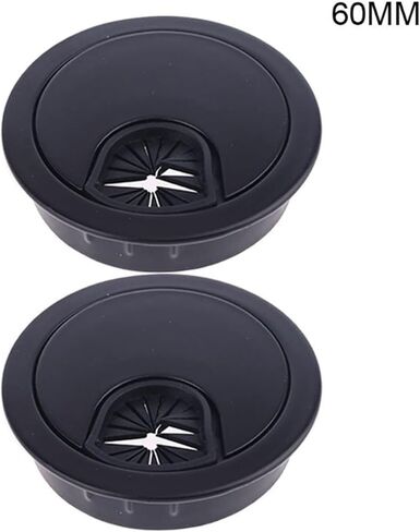 Grommet الكابل المعدني ، 2 PCS زنك سبيكة قاعدة الحاسوب جروميت الجدول كابل منفذ السطح حامل السطح 50/53/60/80mm in Kuwait