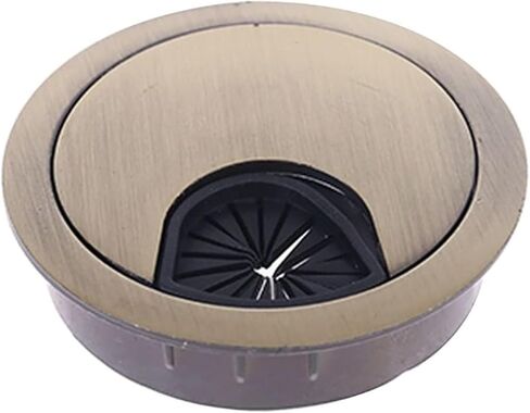 Grommet الكابل المعدني ، 2 PCS زنك سبيكة قاعدة الحاسوب جروميت الجدول كابل منفذ السطح حامل السطح 50/53/60/80mm in Kuwait