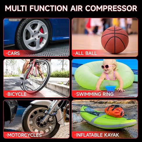 6-in-1 Car Battery Jump Starter with Air Compressor 2000A 260PSI 400W Inverter, Jump Starter Jump Box (All Gas 8.5L Diesel), Solar Portable Power Station,AC/DC/USB Ports and LED Lights in Saudi Arabia
