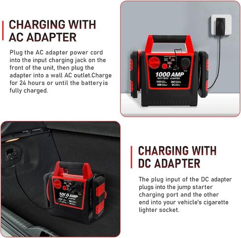 6-in-1 Car Battery Jump Starter with Air Compressor 2000A 260PSI 400W Inverter, Jump Starter Jump Box (All Gas 8.5L Diesel), Solar Portable Power Station,AC/DC/USB Ports and LED Lights in Saudi Arabia