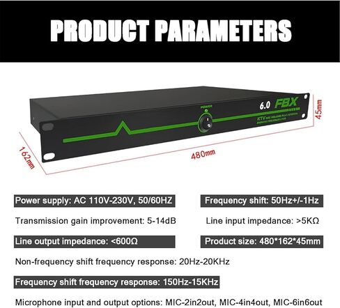 Tsolay مكافحة التردد المناهضة للتردد ، معالج الصوت المضاد للزاوية ، مثبط التغذية المرتدة المهنية ، 12 قطعة ذات دقة صوتية عالية ، صوت واضح ، مثالي للمراحل والمؤتمرات in Kuwait
