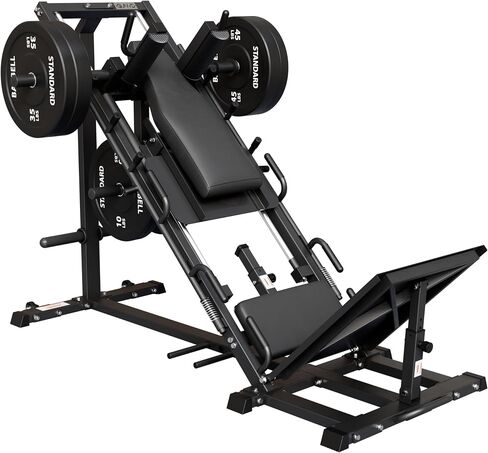 GMWD LEG PRESS CANAN COMBO ، آلة تمرين الساق مع المحمل الخطي ، الجزء السفلي من الجسم 45 درجة مع تخزين الوزن للربو ، أوتار الركبة ، والعجول ، ومعدات يوم الصالة الرياضية المنزلية. in Kuwait