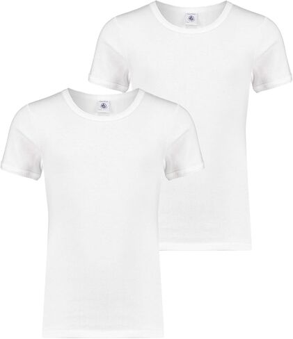 PETIT BATEAU Set of 2 Girl's Short Sleeves White Underwear/Undershirt Sizes 2-18 Style 15039 (Size 10 Style 15039) in Saudi Arabia