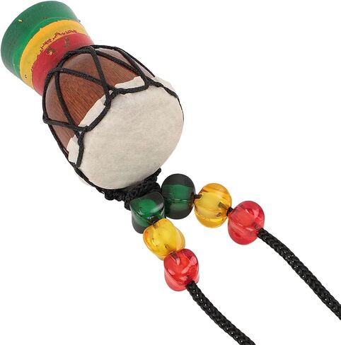 Walfront Wooden Djembe Drum Drum Netclace Hand Wand African Style Musical Charm for Jewelry Making Miniature Percussion Decor in Saudi Arabia