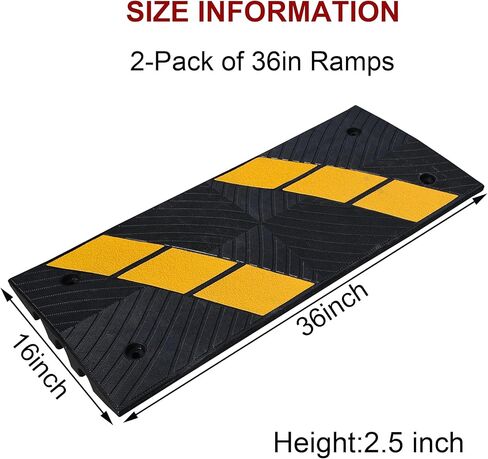 سلالم كبح الممر السعودي 72 "، منحدر عتبة الجسر المطاط الثقيل ، منحدر عتبة الجانب مع السيارة ، شاحنة ، سكوتر ، تنقل الكرسي المتحرك (36" x2packs) in Kuwait