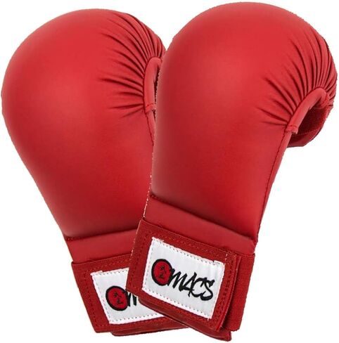 WKF Style Sparring Karate Gloves without Thumb Protection Blue Red White Martial Arts Mitts for Kids and Adults in Kuwait
