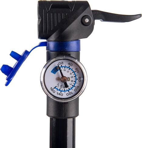 Pump Mini Pump - محمول وتصميم للضوء | ارتفاع الضغط 160 PSI الضخ | Presta & Schrader Valve Compatibility | مقياس قابلية للقراءة بسهولة | شملت مقاطع إطار الدراجة in Kuwait