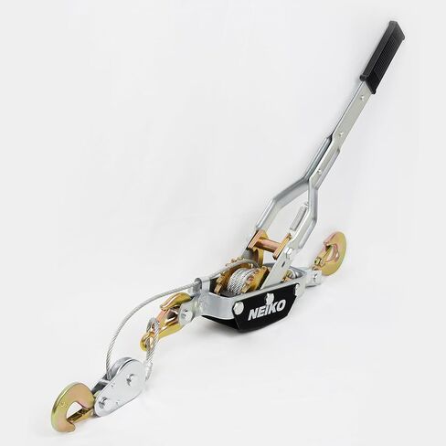 NEIKO 02252A Come Along Winch, 2-Ton (4000 Lbs) Pulling Capacity, 7.2 Ft, 2 Hook, Heavy Duty Power Cable Come Along Tool with Dual Gears, Hand Winch Cable, Automotive Hoist Winch Puller, Recovery Gear in Saudi Arabia