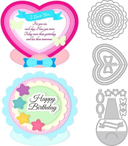 3D Light Box Die Cuts for Card Making Carbon Steel Die Cuts Lantern Style Cutting Dies Frame Stencils Scrapbooking Embossing Template Dies for Craft Birthday Gift Decor Photo Album in Saudi Arabia