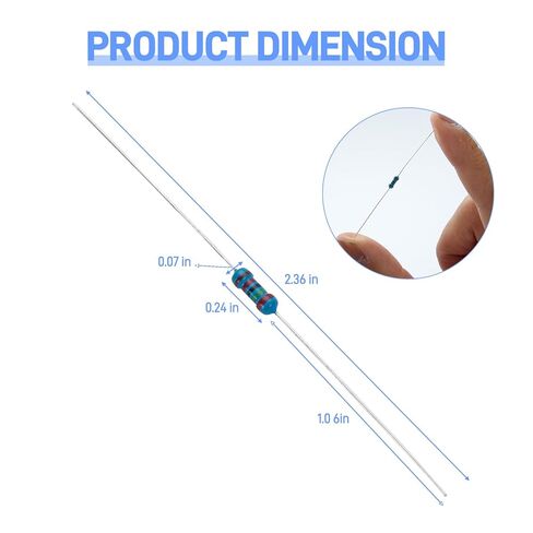 40 قيم 400 PCS 1/2W KITTOR 1Ω-1MΩ ± 1 ٪ مقاومات فيلم المعادن تشكيلة لمشاريع الإلكترونيات وتجارب DIY in Kuwait