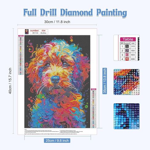 نايموير جرو مجموعات الطلاء الماس للبالغين ، DIY 5D Diamond Painting Aniamsls ، الكلب الكامل للكلب والزهور الماس مثالية للاسترخاء وديكور الجدار المنزل 30x40 سم in Kuwait