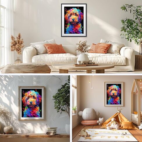 نايموير جرو مجموعات الطلاء الماس للبالغين ، DIY 5D Diamond Painting Aniamsls ، الكلب الكامل للكلب والزهور الماس مثالية للاسترخاء وديكور الجدار المنزل 30x40 سم in Kuwait